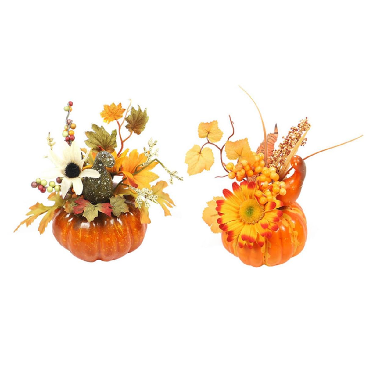 Cabilock 3 Sets Realistische Simulation Kürbis Ahornblatt- Pflegeleichte Herbst-heimdekoration Für Halloween Kein Beschneiden Erforderlich 2 Stück X 3