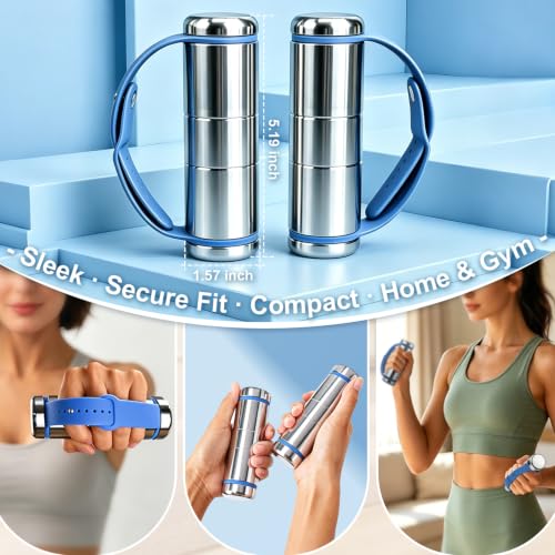 3 LB Dumbbells Set of 2 with Secure Straps – Hand Weights for Women & Men by Coniflor - Used condition - Image 6