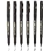 Brush Pen 6 PCS, Pen Brush Lettering Nero, Penne Calligrafia 4 Taglie, Pennarello Indelebile Punta Fine, Pennarello Punta Grossa per Calligrafia, Hand Lettering, Kana/Kanji, Disegno, Manga