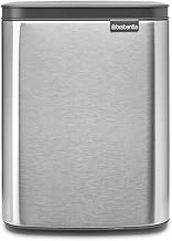 Brabantia Small Bo Trash Can 1.8 Gal - Easy Open, Soft Closing Lid, Hygienic, Space Efficient - for Bathroom, Home Office, Bedroom - Matt Steel FPP - LWH 9.5 x 8.2 x 12.5