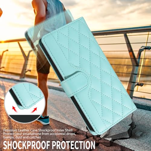 Kuwai Phone Case For Oppo C53 Cover Leather Flip Wallet Phone Case For Oppo C53 With Card Holder & Wrist Strap Shell For Women Men Shockproof Anti-Fall Cover Compatible With Realme C53 Case thumb #4