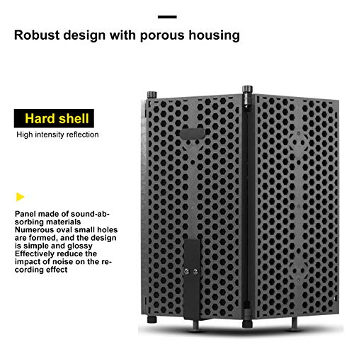 Proteção de som, protetor de isolamento de som ajustável de alta densidade dobrável, para estúdio de