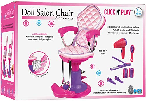 Click N' Play CNP0252 Pretend Play Hair Salon Toy For Girls, Click N' Play Doll Salon Chair thumb #4
