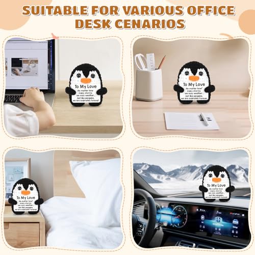 Image of Handmade Crochet Penguin Toy | Cute Desk Decor with to My Love Card | Romantic Emotional Support Crochet Doll | Perfect Love Gifts for Woman and Men