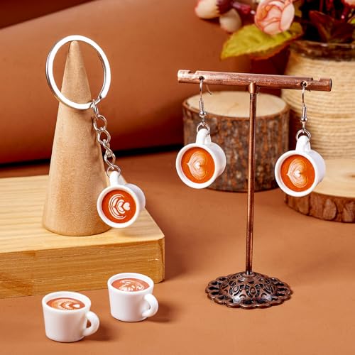 Magibeads 20Pcs Mini Resin Coffee Cups Miniature Things Kitchen Set Fake Drink Food Coffee Mug Lovely Tableware Coffee Halloween Dollhouse Ornaments for Desktop Resin Decorations Accessories Crafts