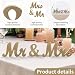 Imagen de Decoración de Boda Madera 1 Pieza Adorno Mesa Mr y Mrs Letras Grandes decoración romántica para Mesa de Banquete Blanco rústico Estilo Vintage Ceremonia Boda Compromiso