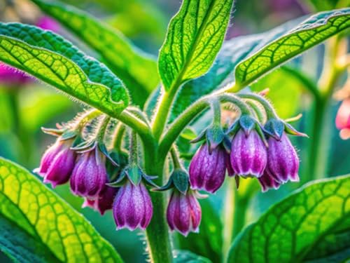 15 Bocking 14 Comfrey Root Cuttings to Grow - Many Uses, Pretty Flowers (15 Root Cuttings) - Non-Invasive Perennial Herb with Pretty Purple Flowers for Garden Beauty & Pollinators