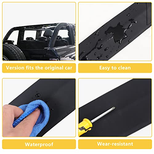 Sukemichi Roll Bar Padding Protectors For Ford Bronco, 4Pc Full Cover D Pillar Protector For Ford Bronco Accessories 2021 2022 2023 4 Door - Avoid Paint Damage #TOP2