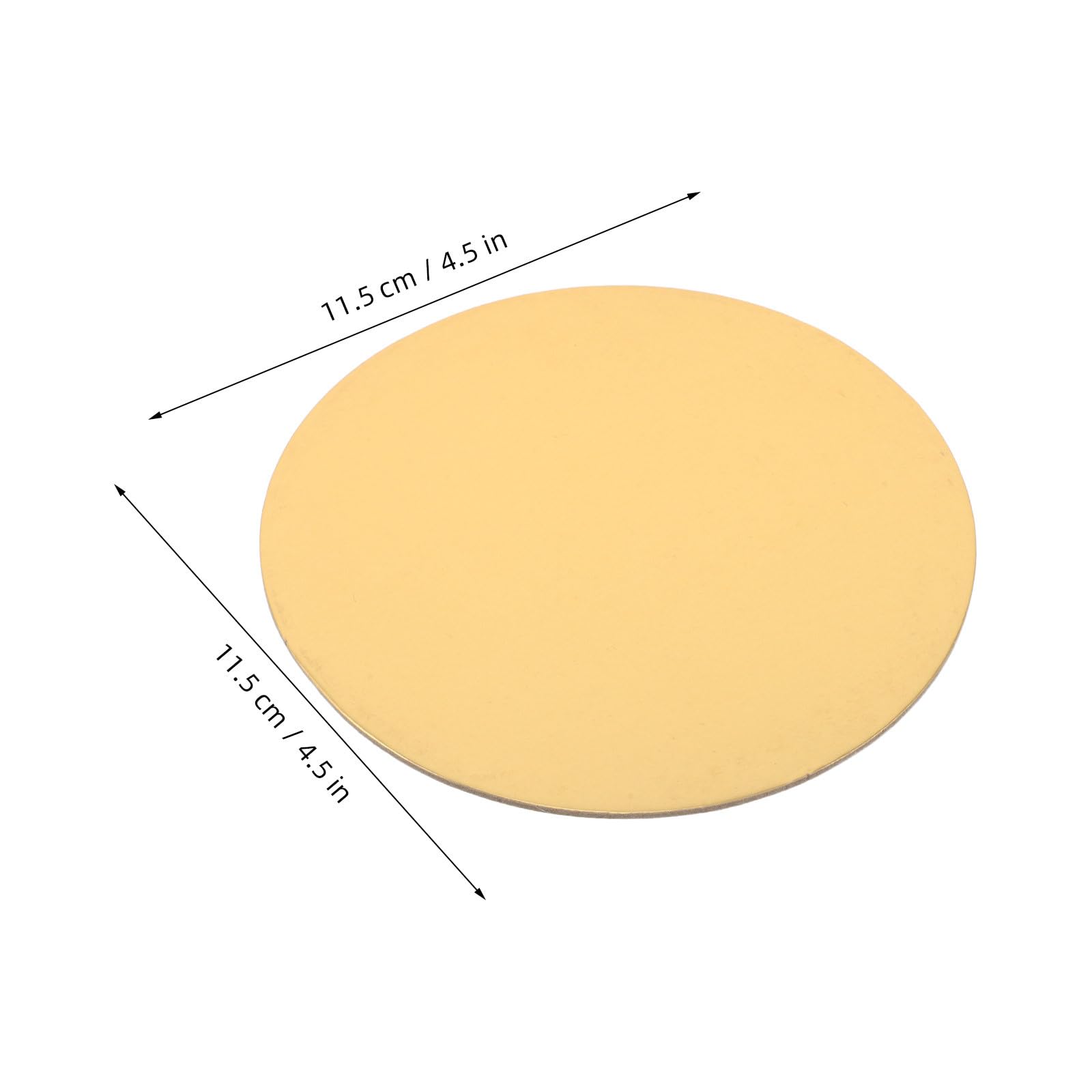 Zerodeko 50 mini plateaux à gâteaux ronds en carton doré de 10 cm de