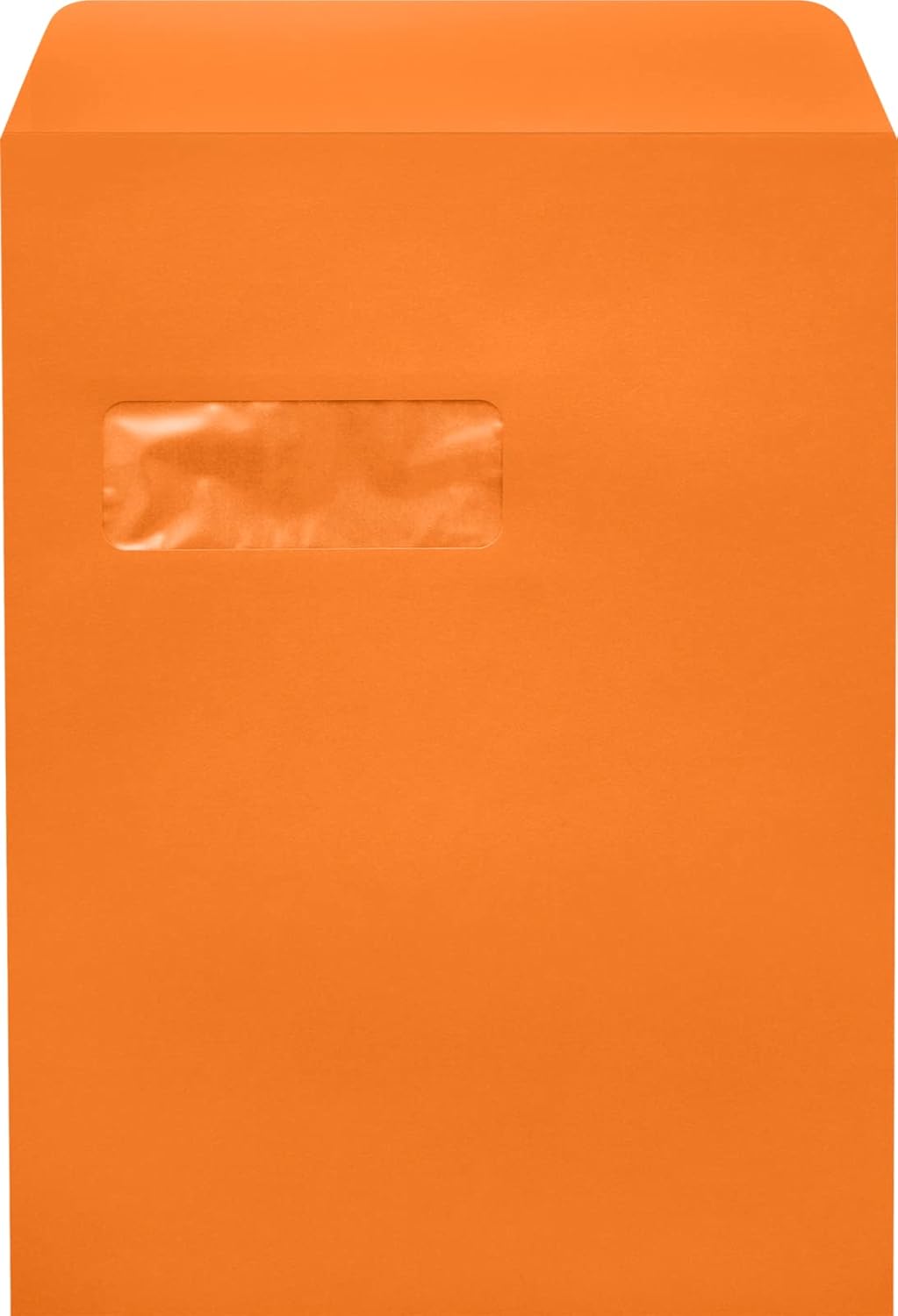 LUXPaper 9 x 12 Open End Window Envelopes | Peel & Press | Mandarin Orange | 80lb. Text | 50 Qty