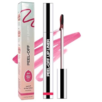 Matte Lip Gloss Stain-Peel Off Lip Liner Tattoo, Delicate Pink Lip Tint,Long Lasting Peel Off Lip Stain, Waterproof Transfer-proof Lip Mask Lip Liner Peel Off Lip Gloss,Stayn Lip Makeup. #00