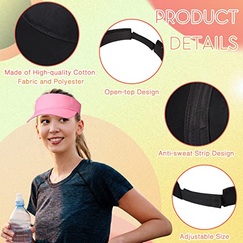 36 Pieces Sports Sun Visor Hats Bulk Adjustable Uv Protection Sun Hat Unisex Lightweight Cap Athletic Hat Breathable Stylish Cap For Women Men Beach Pool Golf Tennis #TOP2