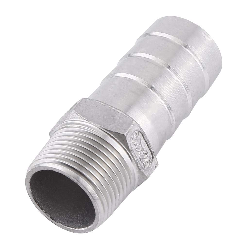 Raccordi Per Tubi In Acciaio Inox SS304 – Filettati E Spinati – BSP Da 1/8 A 3/4 – Adattatore Per Aria E Carburante (3/4 X 25mm) - 5