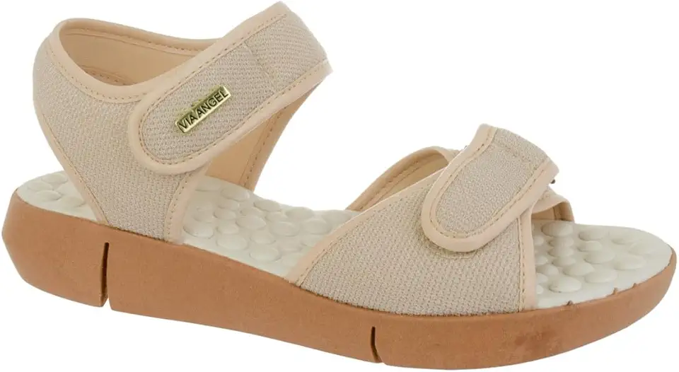 Sandália Papete Feminina Ortopédica Anatômica Massageadora Leve Macia Utra Conforto Via Angel 56.04