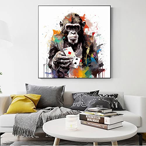 Tableau moderne coloré abstrait en impression sur toile haute définition pour salon