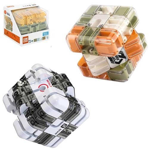 Large 3D Maze Cube, Puzzle Cubes Mazes Game for Kids. Engaging Brain Teaser Toy, Logical Challenge 3x3 Maze Puzzle Cube Toy for Logic Development and Stress Relief.