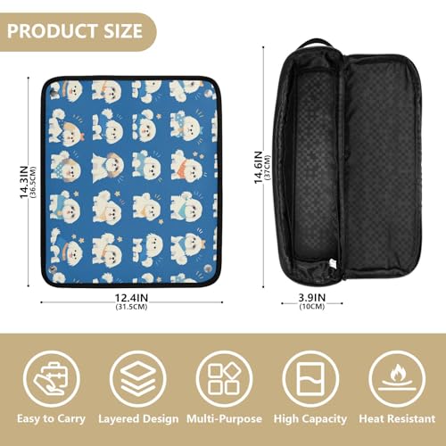 Bolsa de Viaje para Herramientas de Pelo con Tapete Resistente al Calor miniatura 4