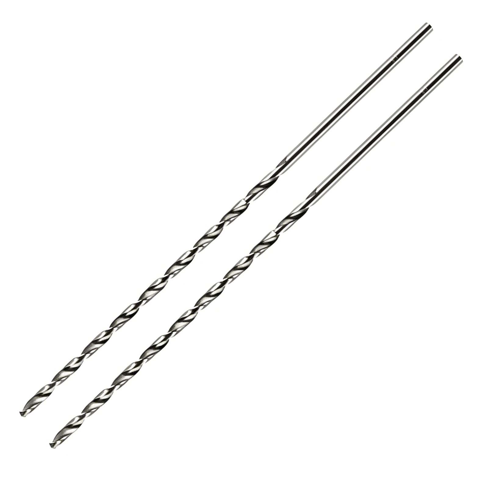 Kesiku 3mm Extra Long HSS Metal Twist Drill Bit, 160mm Length, 2pcs