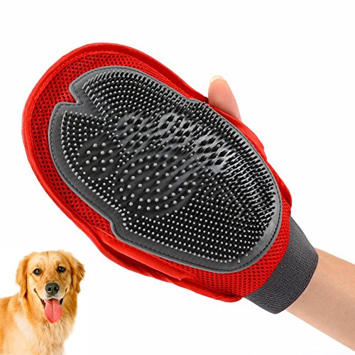Adogo Pet Chien Chat Toilettage Gant de massage Brosse, recto verso 2 en 1