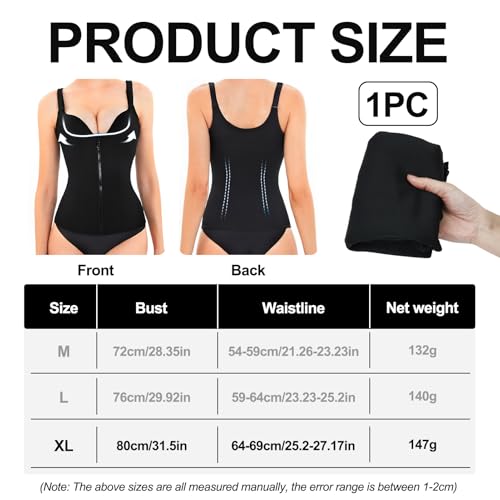 WFPPSK Waist Trainer Corset for Weight Adjustable Womens Underbust Corset Waist Trainer Body Shaper Tummy Control Sport Workout Sweat Belt Shapewear for Women Black