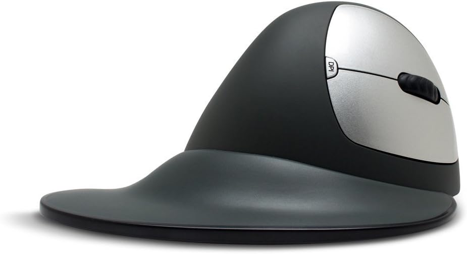 GoldtouchSemi Vertical Ergonomic Wireless Mouse for Windows 7/8/10/Vista/2000/XP/Mac OS 10.4/Linux - Black/Silver, KOV-GSV-RMW