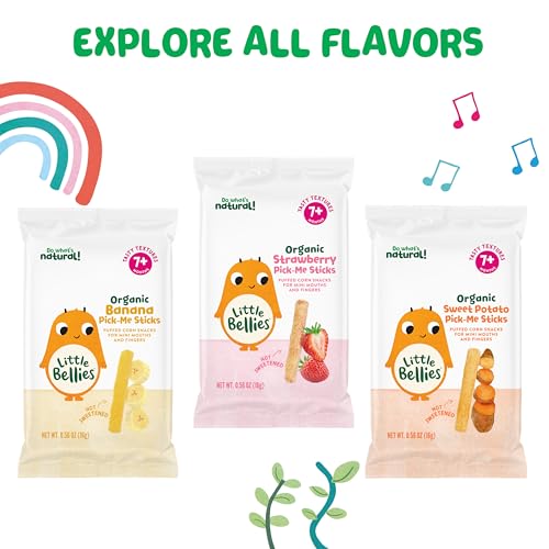 Image of Little Bellies Organic Sweet Potato Pick-Me Sticks Baby Snack (0.56 oz Individual Packs) (Pack of 40)