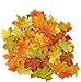 Produktbild FEIGO 400 Stück Ahornblätter, Künstliche Ahornblatt Girlande 8 Farben Herbstlaub Herbst Blätter Deko für Partei, Hochzeit, Halloween, Weihnachtszeiten Herbstdeko (8 x 7cm)