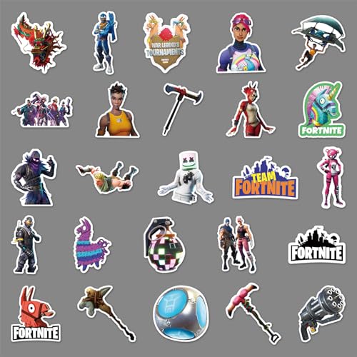 Adkumil 50Pcs Forts Stickers, No Repeat, Waterproof Vinyl, for Kids Teens Girls Forts Theme, Cartoon Style - Image 4
