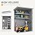 DWVO Outdoor Tall Storage Shed 60 Cuft with 2 Shelves, 5X3FT Vertical Tool Shed with Floor & Lockable Doors, Sturdy Double-Wall Plastic Cabinet for Garbage Cans and Garden Storage