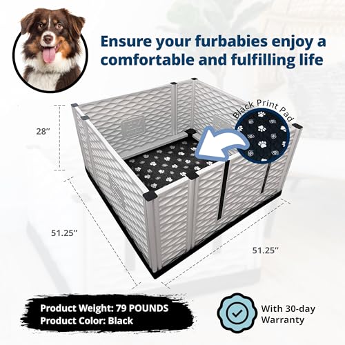 Image of EZwhelp EZclassic Dog Whelping Box - Washable Pee Pad, Large 48 inchx48 inchx28 inch