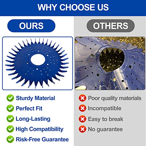 Yeechun W70329 Finned Disc Seal & W69698 Pool Cleaner Diaphragm & W70327 Foot Pad Pool Cleaner Replacement Parts For Zodiac Baracuda G2 G3 G4 Replace W69721 W72855, 6 Pack #TOP2