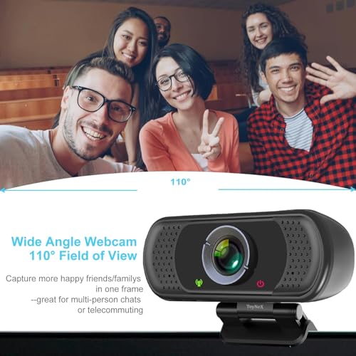 Image of Full HD 1080P Webcam with Microphone, Pro Streaming Computer Camera, Widescreen USB Web Camera for Desktop PC Laptop.(Black)