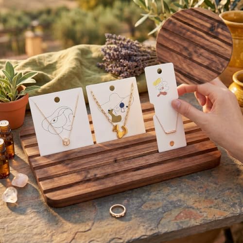 Eterspr 100 Pcs Cartes d'Affichage de Collier de Boucle d'Oreille, papier Bijoux Affichage Support de Carte, Boucles d'Oreilles Affichage Cartes, pour Bijoux Affichage – vue 6