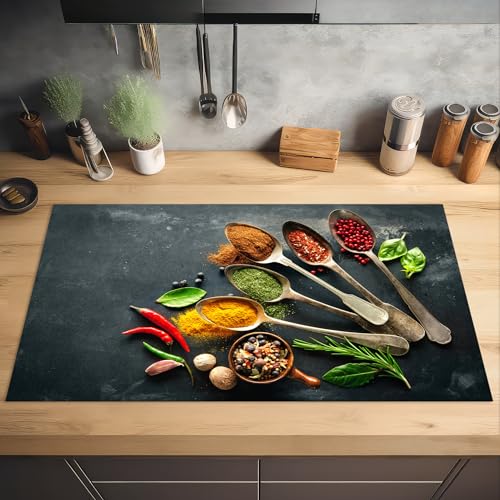 KitchenYeah© Herdabdeckplatte Einteilig Abdeckplatten Cerankochfeld - Grau – Ansicht 2
