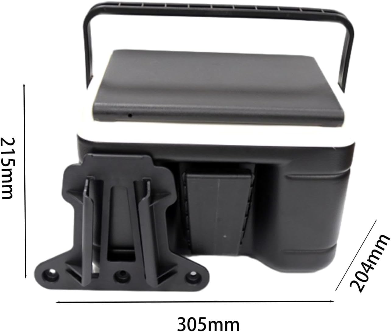 ゴルフカート用PP製大容量断熱収納ボックス ハンドル付き冷却容器 ブラック ビーチキャンプ持ち運び便利 との互換性あり