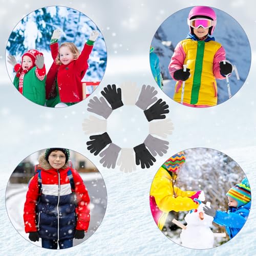 Guantes de invierno elásticos de punto para niños de 7 a 12 años Neer 7