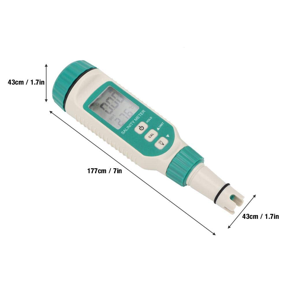 Medidor de salinidad digital portátil con sensor inteligente AR8012 y pantalla LCD para acuario, piscina y laboratorio, preciso y fácil de usar