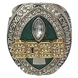 HYKJSHED Fantasy-Football-Ring 2026 – Sammlerstück for Vatertag – Meisterschaftsring-Vitrine(Green,12)