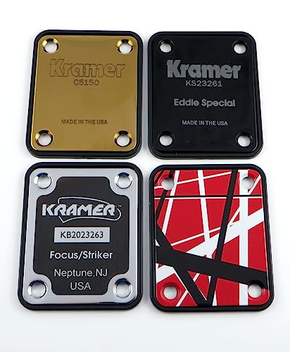 Custom Neck Plate Designs for Kramer Guitar Builders - Choose Design, Serial# and Color