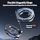 Itramax Handyhalterung Magnetisch für Fitnessstudio,Doppelter Ring Verstellbar Gym HandyStänder,Magnetischer Handyhalter 360° Drehung Handy Halterung für iPhone 16 15 14 13 12 Pro Max,Mag/Safe Hülle