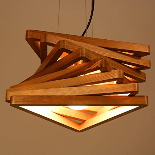 Lustre nordique en bois créatif pour éclairage restaurant et salon