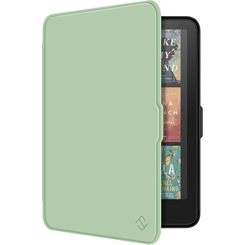 Fintie Case for 7" All-New Kindle Paperwhite (12th Generation, 2024) and Kindle Colorsoft - Slim Lightweight Shell PU Leather Protective Cover with Auto Sleep/Wake, Agave Green