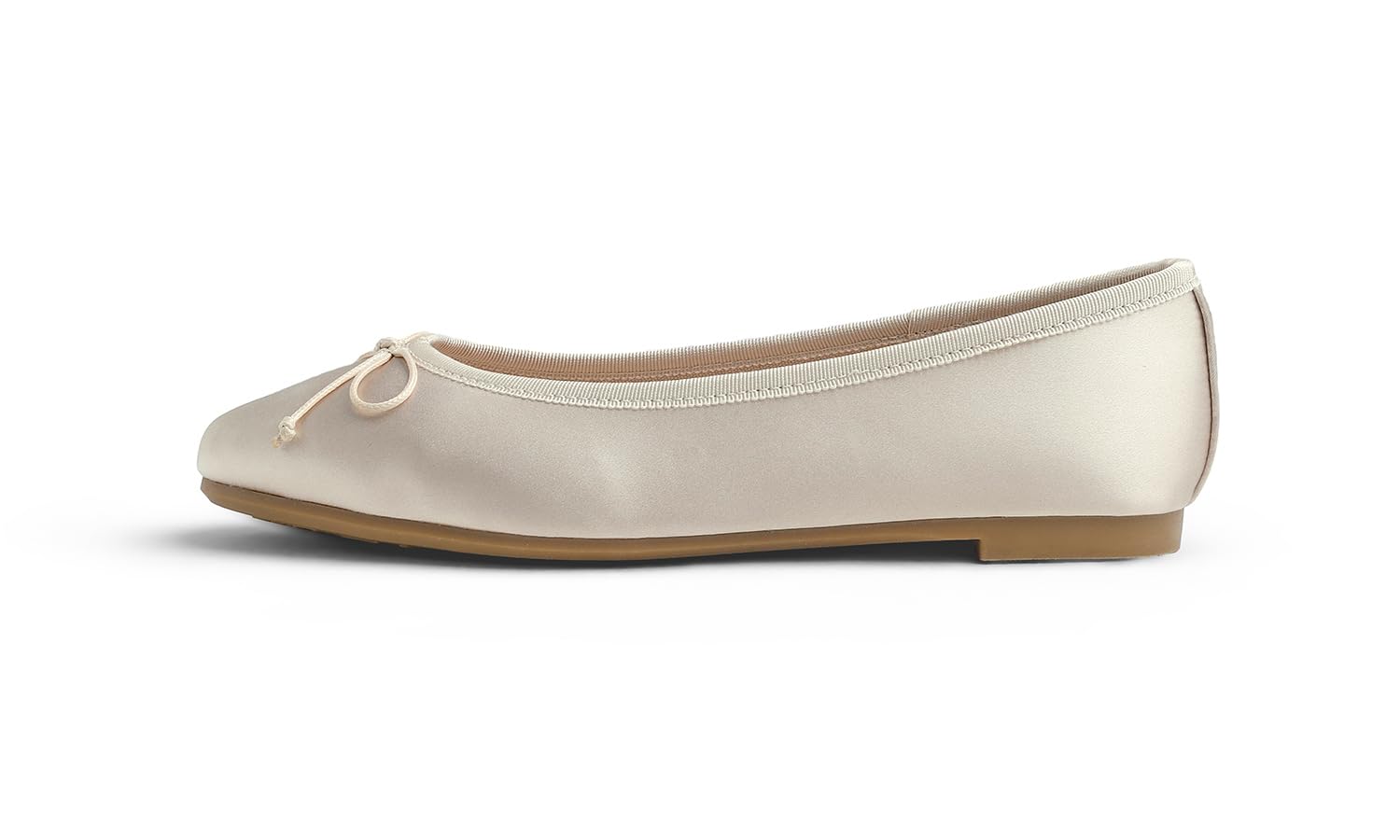 Feversole Damen Klasssische Ballerinas Seidiger Satin Balerinaschuhe Flach Damenschuhe
