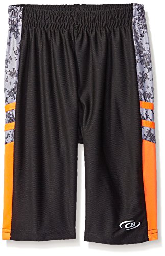 CB Sports Big Boys' Mesh Athletic Short, TL96-Neon Orange, 10/12