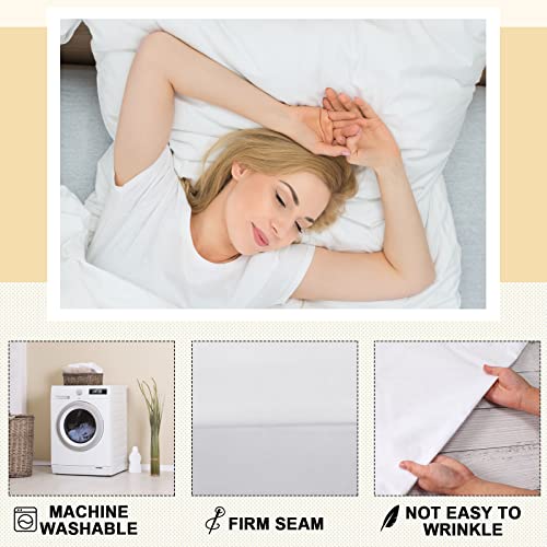 100 Pcs Pillow Cases Standard Size Bulk 30 X 20 Inch White Microfiber Polyester Pillowcases Queen Standard Protector Covers For Hotel Bedding Spas Guest Rooms Travel Hospitals School Projects #TOP3