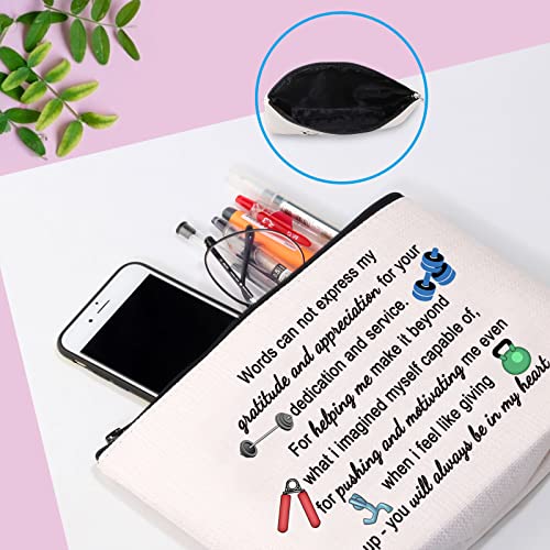 GJTIM Fitness Instructor Appreciation Gift Gym Gift Personal Trainer Thank You Zipper Pouch Accessories (motivating me bag)