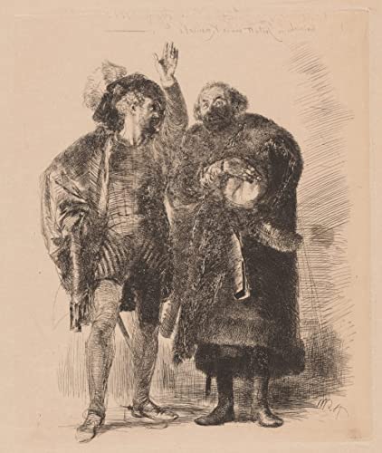 Toile Hamlet et Polonius Adolph Menzel - Impression artistique SERENDIPITP haute fluidité