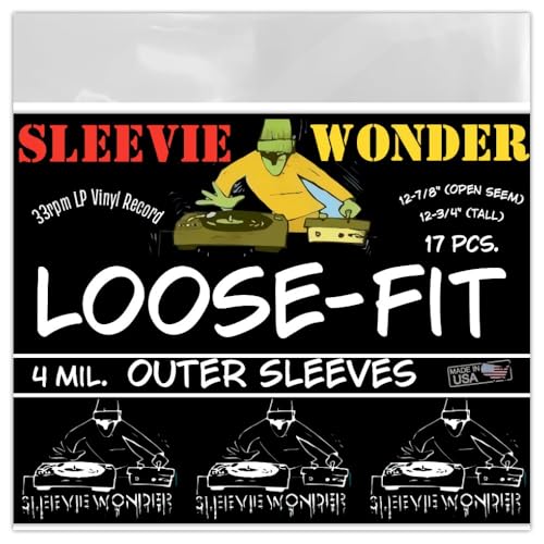 17 LP Outer Sleeves - Loose Fit 4mil Polyethylene - Thick Strong Plastic for Current 2LP Gatefold 33rpm Vinyl Record Albums (+1 Free Dj Sticker)