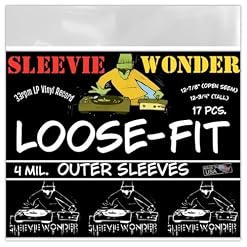 17 LP Outer Sleeves – Loose Fit 4mil Polyethylene – Thick Strong Plastic for Current 2LP Gatefold 33rpm Vinyl Record Albums (+1 Free Dj Sticker) - Les Beatles, Paul McCartney, John Lennon, RIngo Starr, George Harrison
