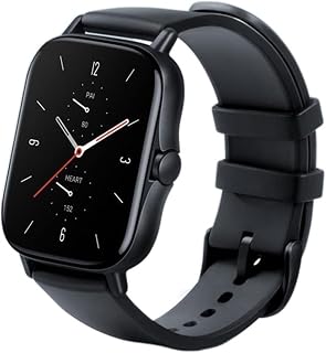 GTS 2 Smartwatch AMOLED Display Long Battery Life 5ATM Built-in Smart Watch for Android iOS Phone (Color : Midnight Black, Size : GTS 2)